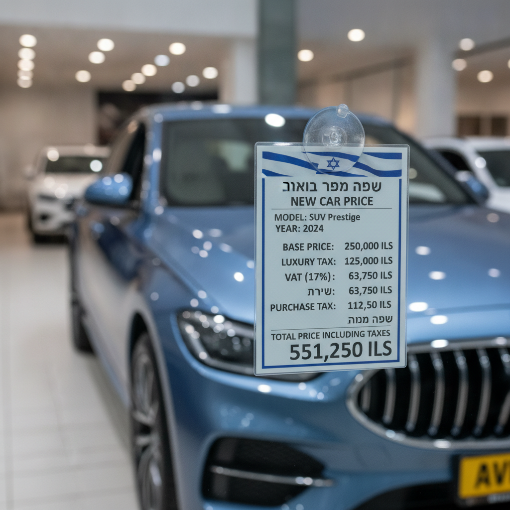 מיסוי רכב בישראל: כך עולה מחיר המכונית החדשה