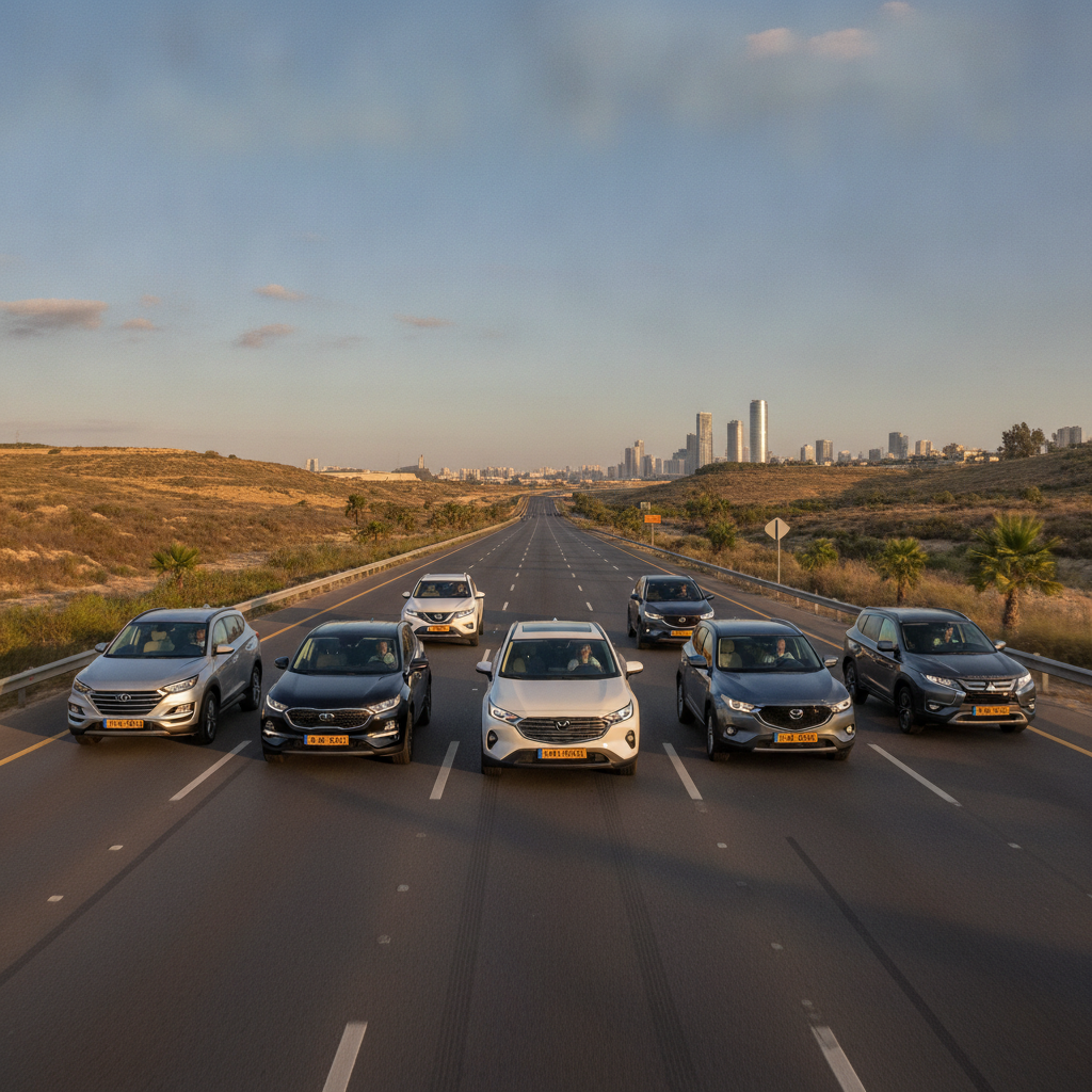 6 רכבי שטח וקרוסאובר מובילים לדרכים בישראל